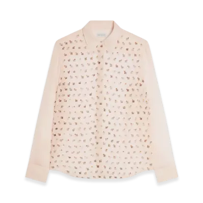DRIES VAN NOTEN Women's Embellished Shirt "Blush"
