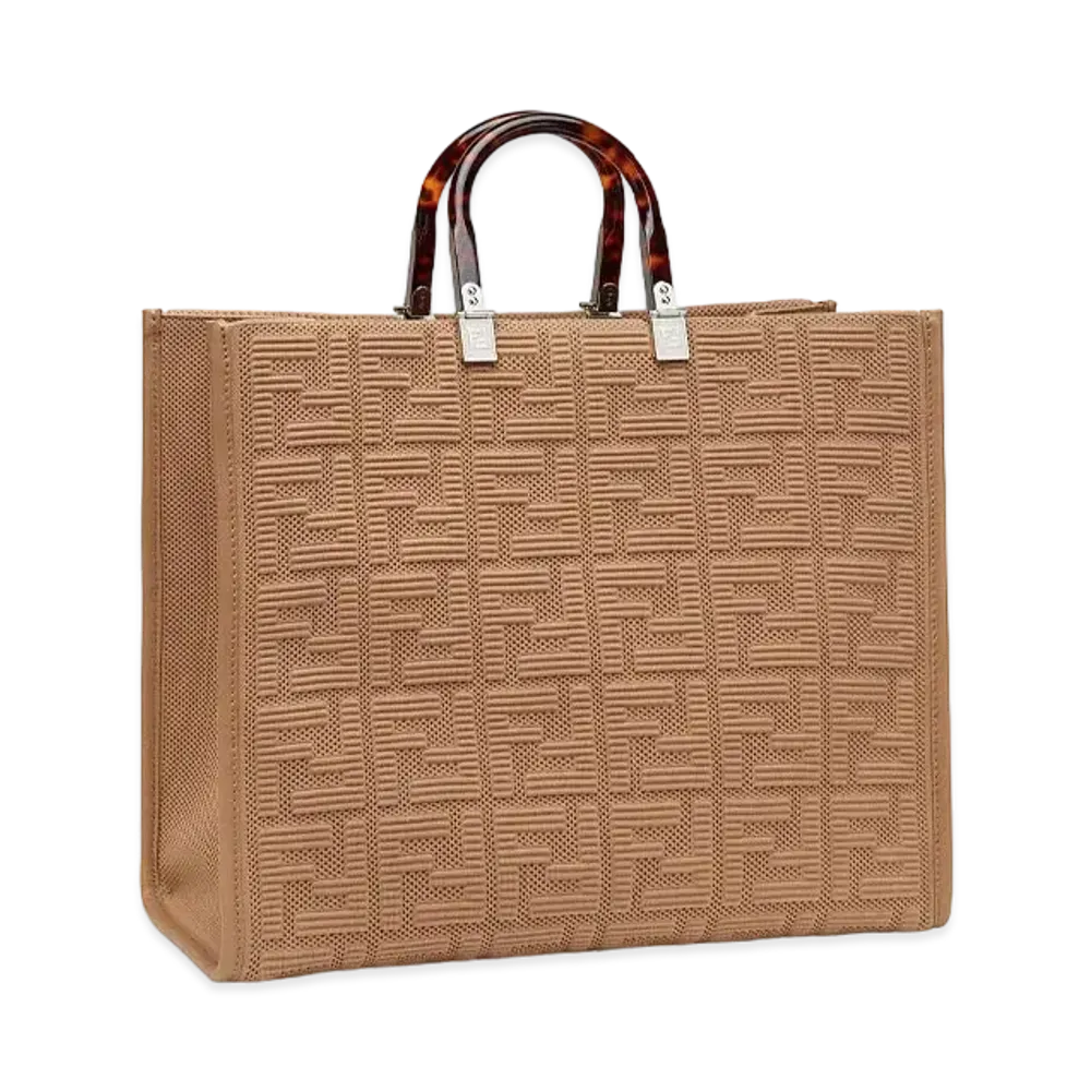 FENDI Sunshine Large Ff Fabric Shopper "Beige"