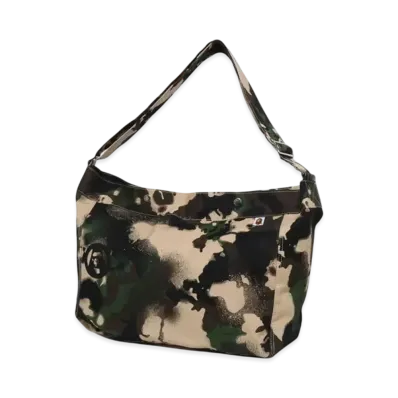 A BATHING APE Map Camo Shoulder Bag "Green"