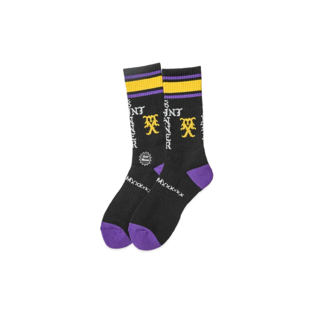 SAINT Mxxxxxx Socks Sinner "Black/Purple"