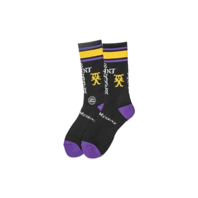 SAINT Mxxxxxx Socks Sinner "Black/Purple"