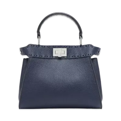 FENDI Peekaboo Small Selleria Bag "Midnight Blue"