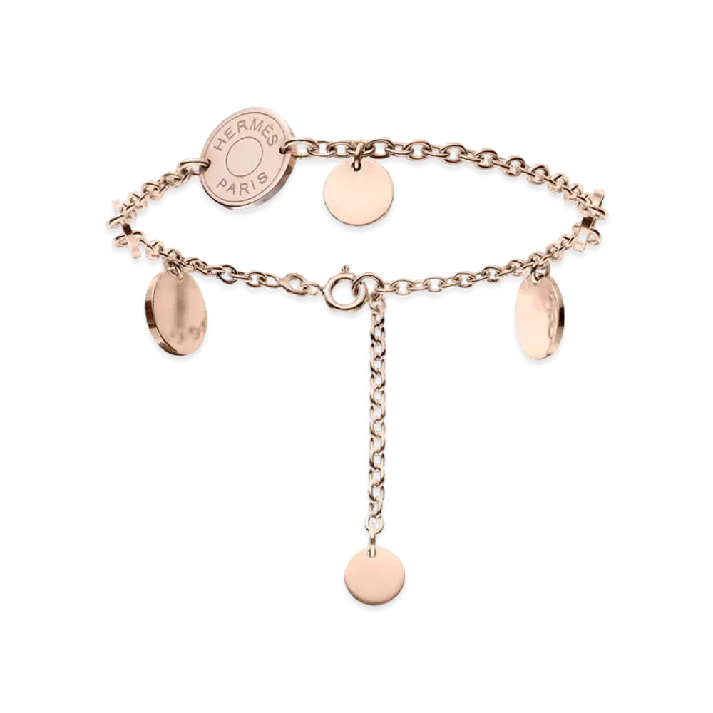 Hermes Confettis Bracelet "Pink Gold"