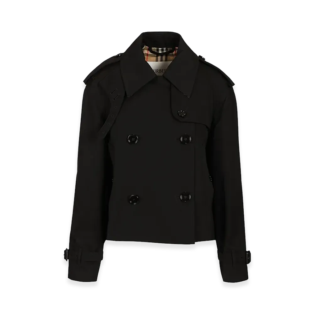 Burberry Women's Cotton Myfair Trench Coat "Black"