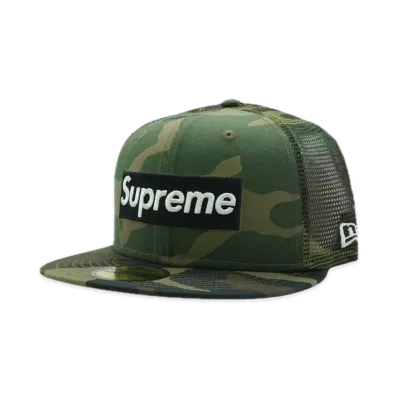 Supreme Box Logo Mesh Back New Era "Woodland Camo" (24SS)