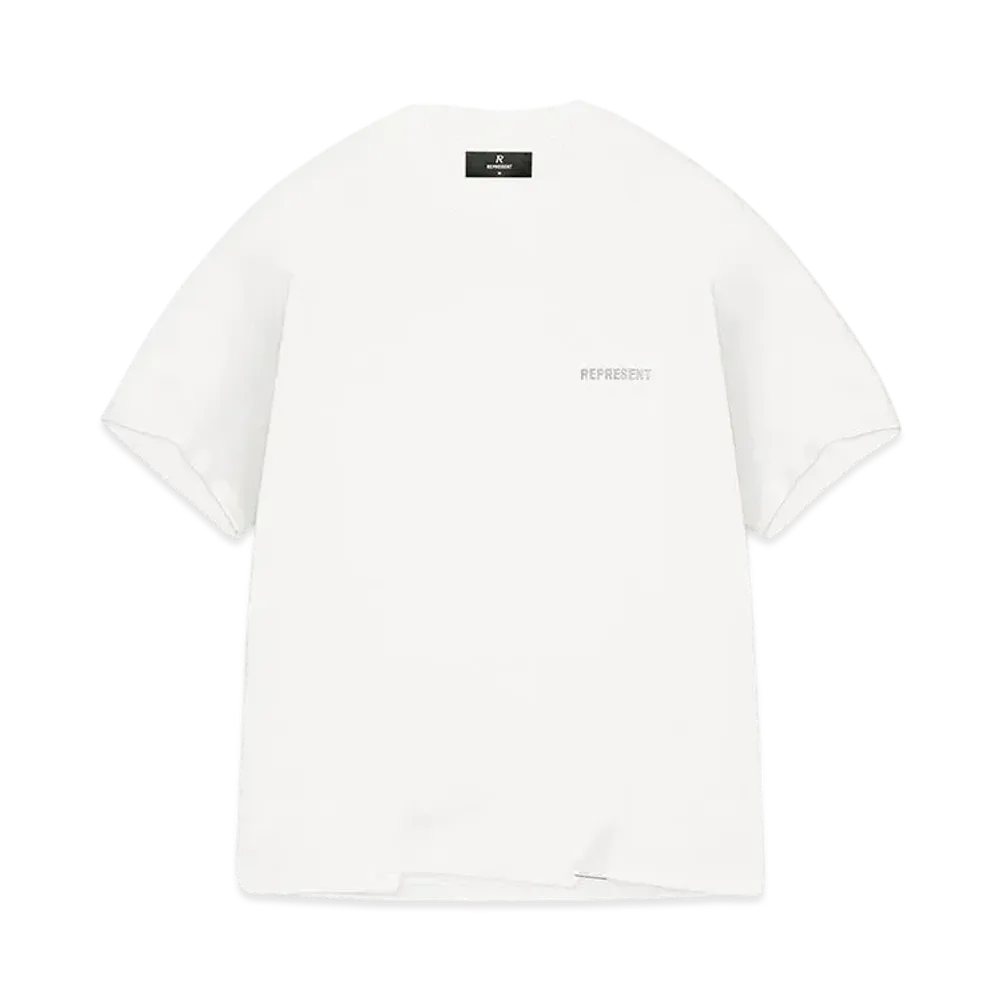 REPRESENT Block Logo T-Shirt "Flat White"