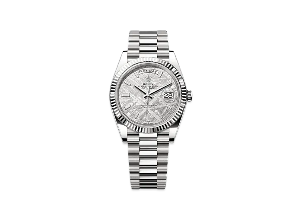 ROLEX Day-Date 40mm White Gold 228239 "Meteorite"