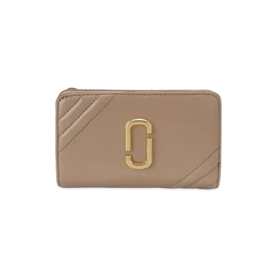Marc Jacobs The Glam Shot Compact Wallet "Dusty Beige"