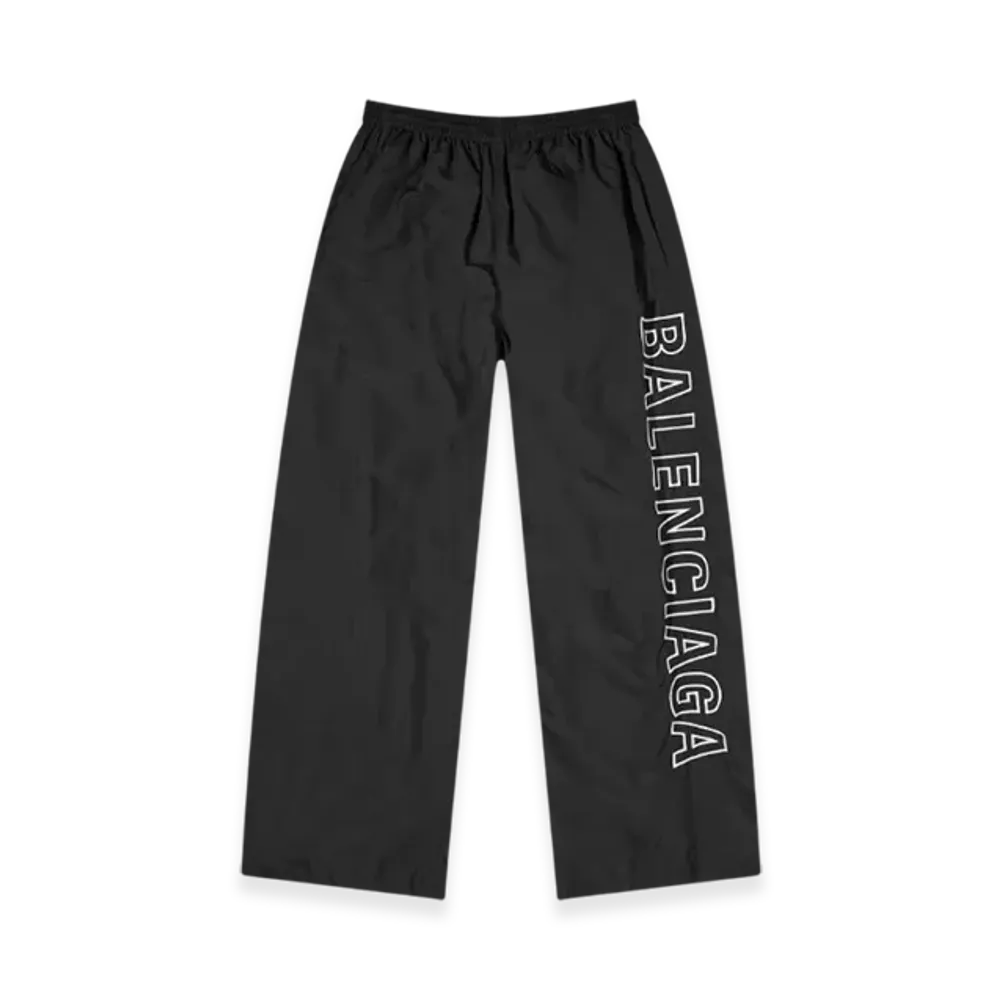 BALENCIAGA Logo Wide Track Pants "Black"