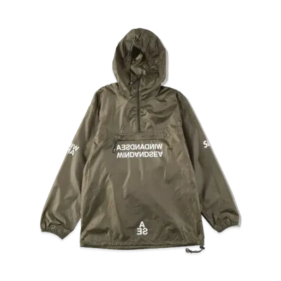 WIND AND SEA A32(REVERSAL) WATERPROOF NYLON ANORAK "Olive"