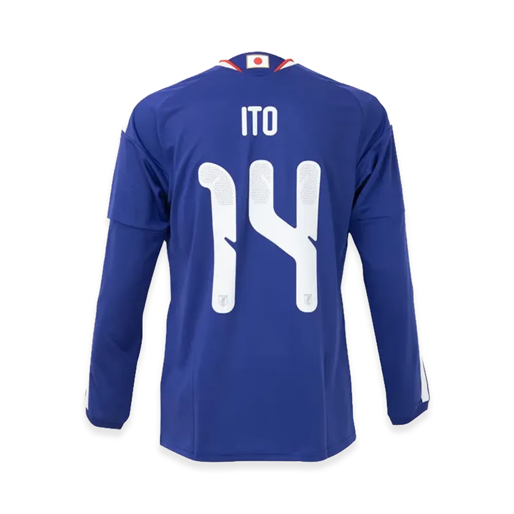 adidas Soccer Japan 2026 Home Replica Long Sleeve Jersey #14 Junya Ito "Japan Blue/Ash Blue"