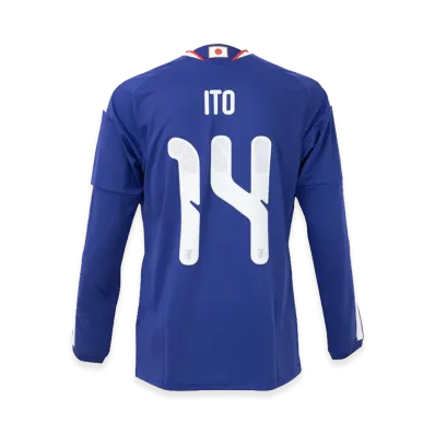 adidas Soccer Japan 2026 Home Replica Long Sleeve Jersey #14 Junya Ito "Japan Blue/Ash Blue"