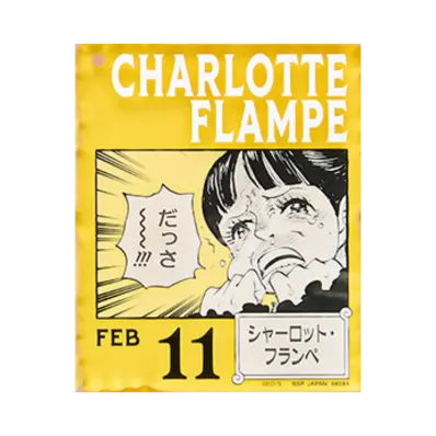 BANDAI "Ichiban Kuji" -ONE PIECE BASE SHOP Lottery 366DAYS OF BIRTHDAYS- Birth Month January-March Shin Colors Acrylic Block Charm Prize 2/11 Charlotte Flampe
