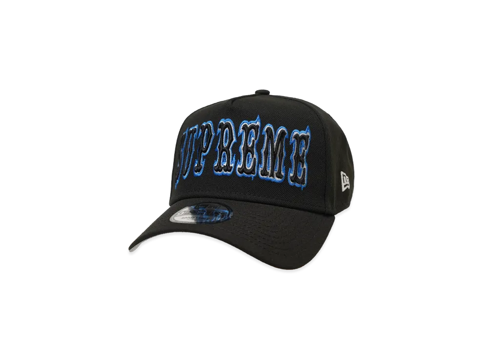 Supreme Gothic Outline Adjustable New Era "Black"