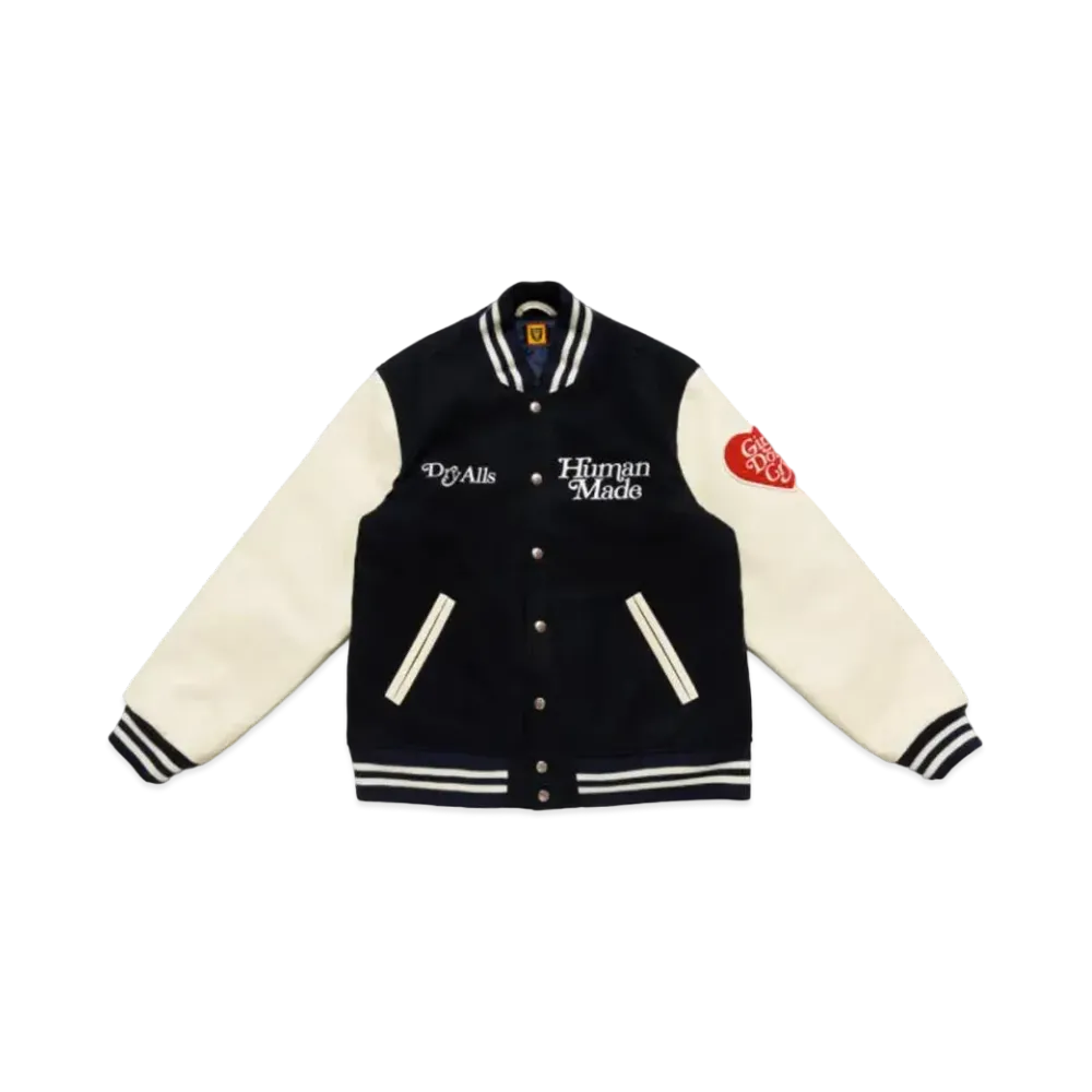 HUMAN MADE Girls Don ’t Cry college jacket "Black" / VERDY