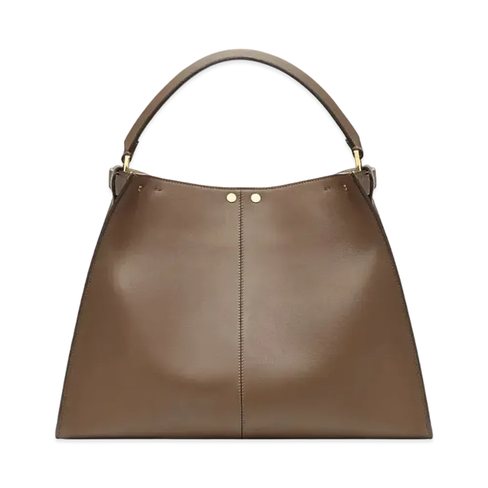 FENDI Peekaboo X-Lite Large Leather Bag "Brown"