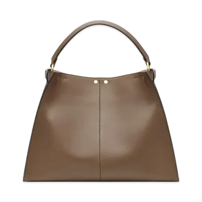 FENDI Peekaboo X-Lite Large Leather Bag "Brown"