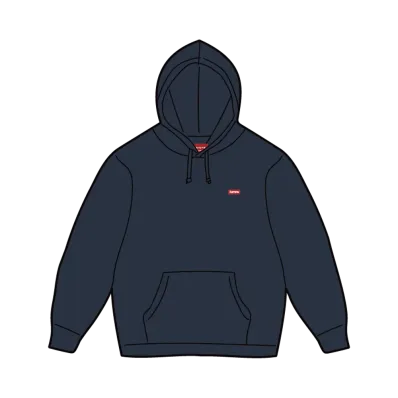 Supreme Small Box Hooded Sweatshirt "Navy"