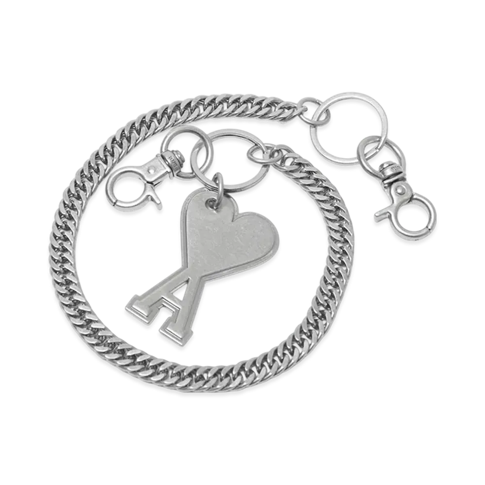 AMI PARIS ADC Chain Keyring "Silver"
