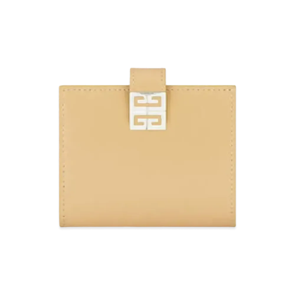 GIVENCHY Small 4G Wallet in Box Leather "Cappuccino Beige"