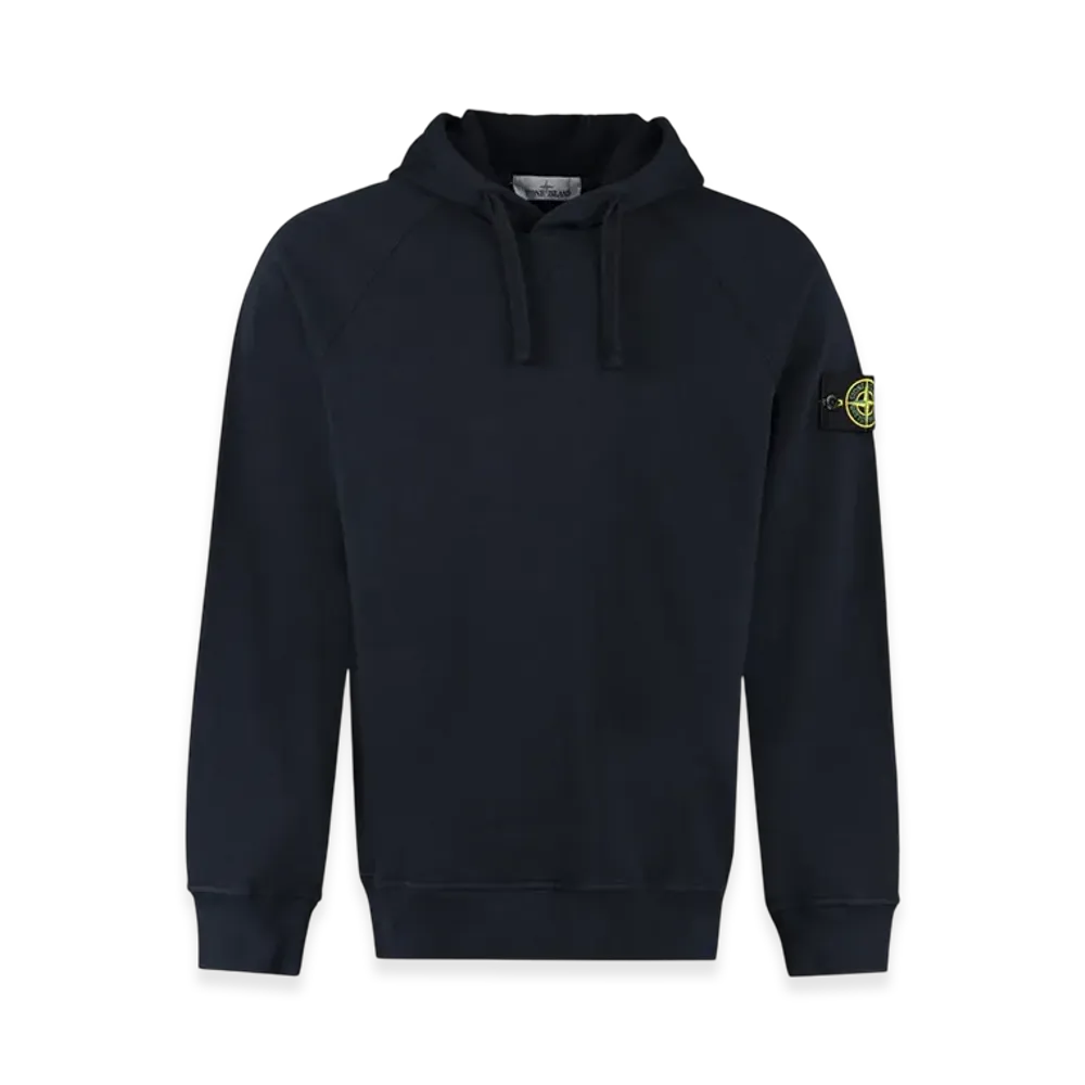 Stone Island 62160 Malfile Fleece Garment Dyed Hooded Sweatshirt - 22SS "Navy Blue"