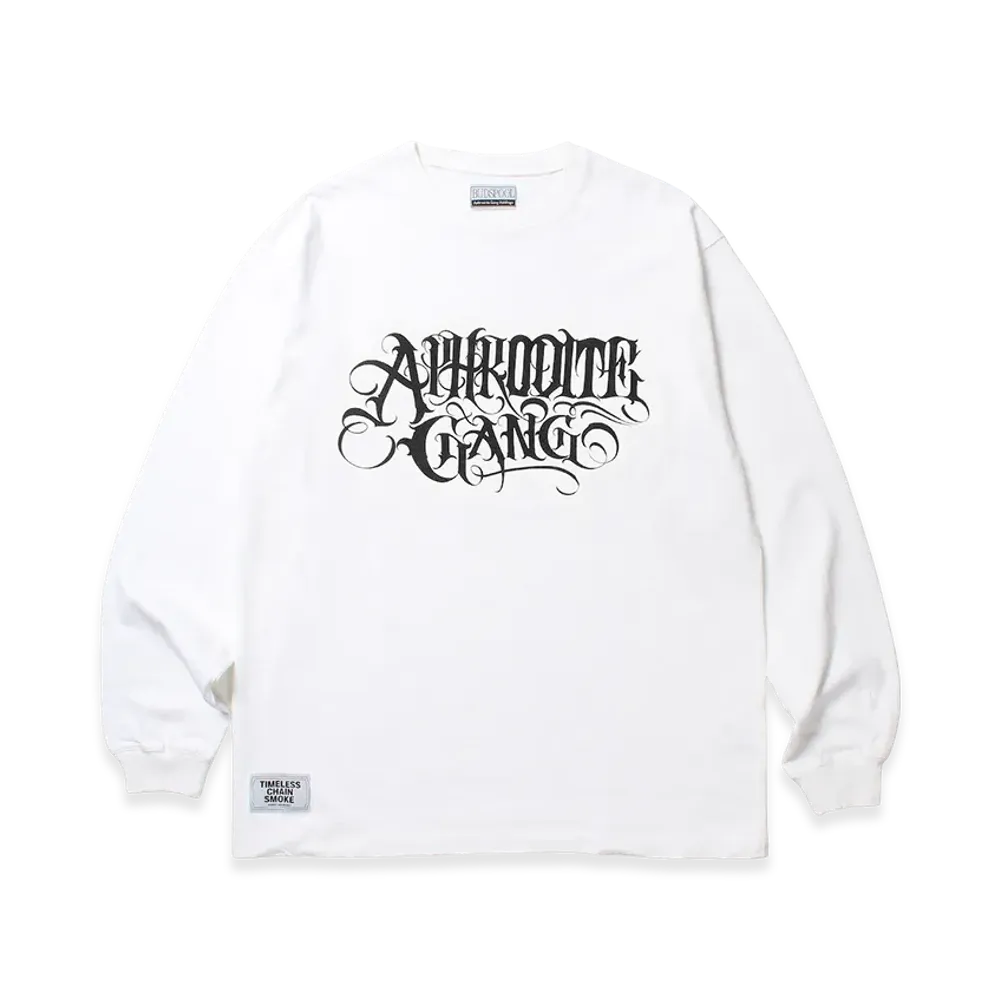 APHRODITEGANG Classic Logo Print L/S Tee "White"