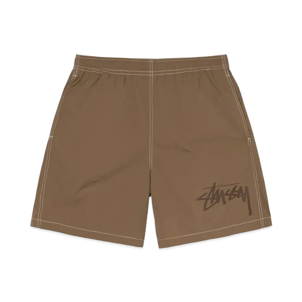 Stussy Big Stock Nylon Shorts "Brown"