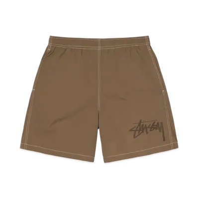 Stussy Big Stock Nylon Shorts "Brown"