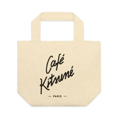 Maison Kitsune Cafe Kitsune Mini Tote "Ecru"