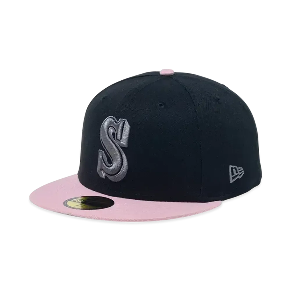 NEW ERA 59Fifty Black Pink Seattle Mariners Cooperstown "Black/Pink"