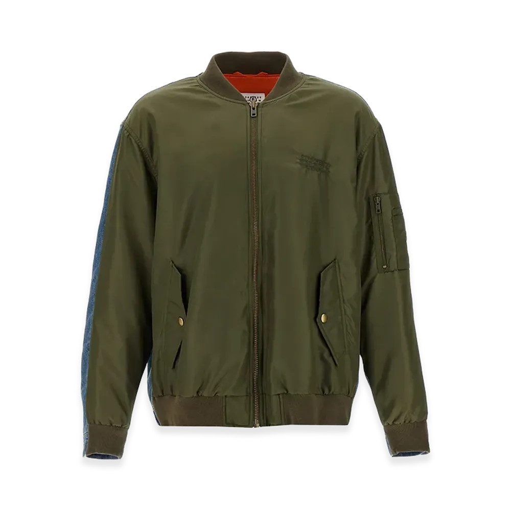 MM6 Maison Margiela Bimaterial Bomber Jacket "Multicolor"