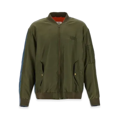 MM6 Maison Margiela Bimaterial Bomber Jacket "Multicolor"