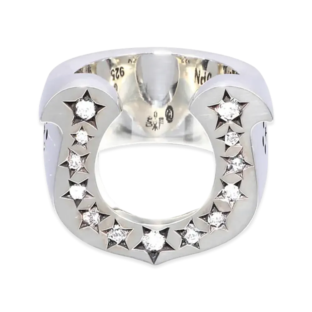 TENDERLOIN Horseshoe Ring Lab Grown Diamonds SV925 "Silver"