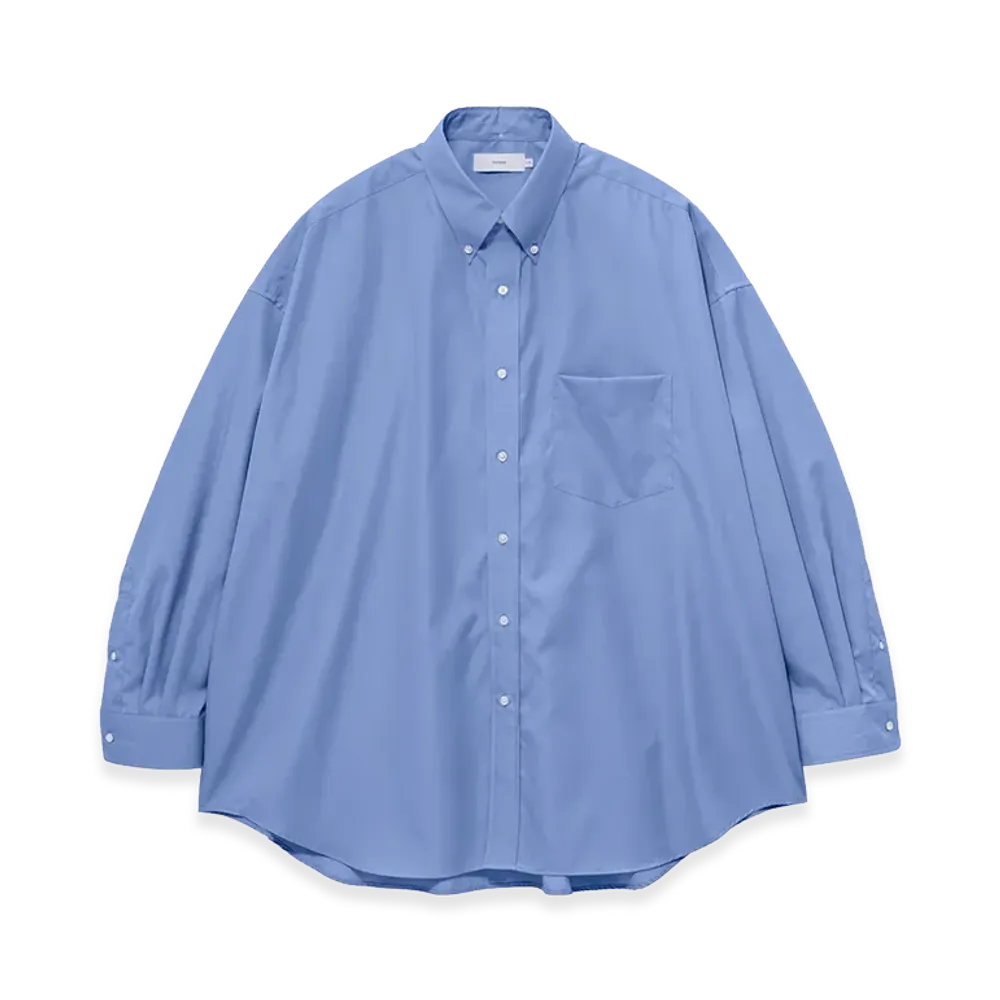Graphpaper Easy Care Poplin L/S Oversized B.D Shirt "Blue"