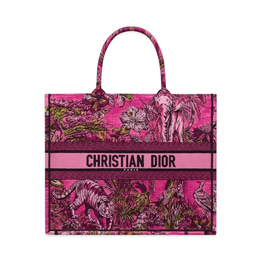 Dior Large Dior Book Tote Toile De Jouy Voyage Embroidery "Multicolor"