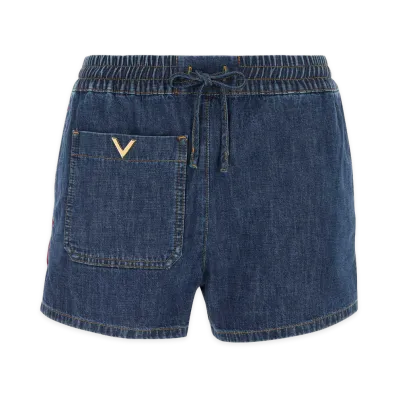 Valentino Women's Denim Shorts "Indigo Blue"
