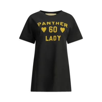 Valentino Women's Panther Lady Crew-Neck T-Shirt "Black"