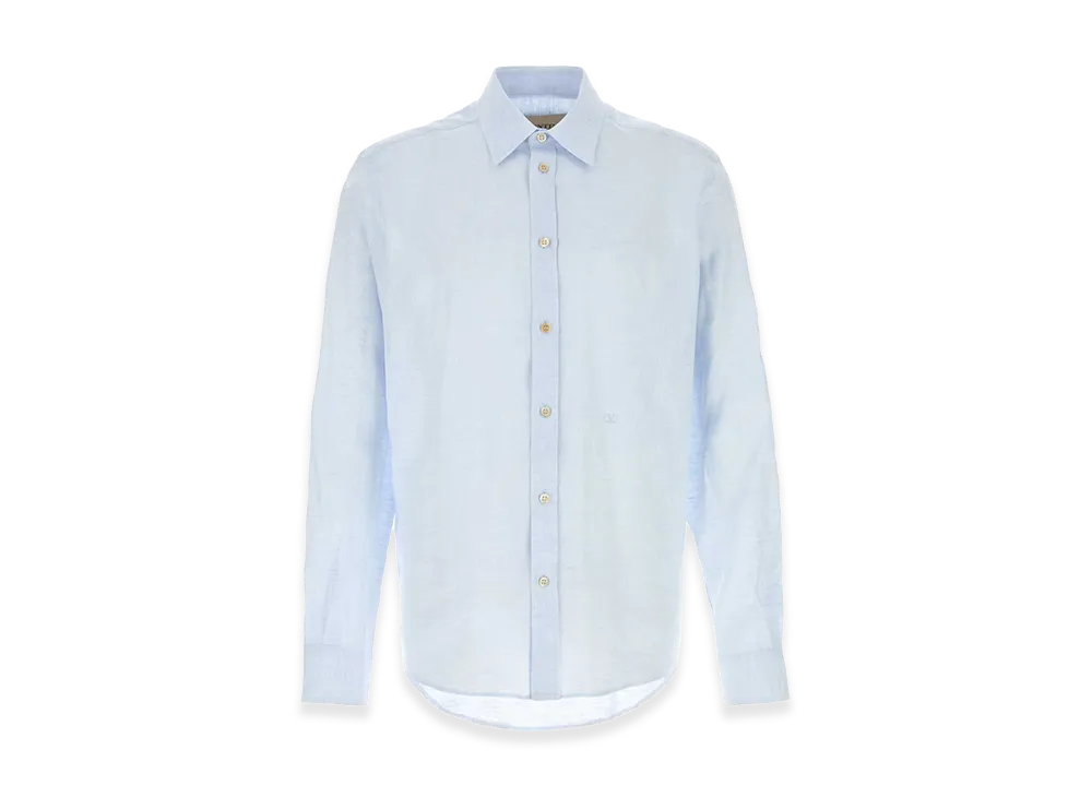 Valentino Pastel Linen Shirt "Light Blue"