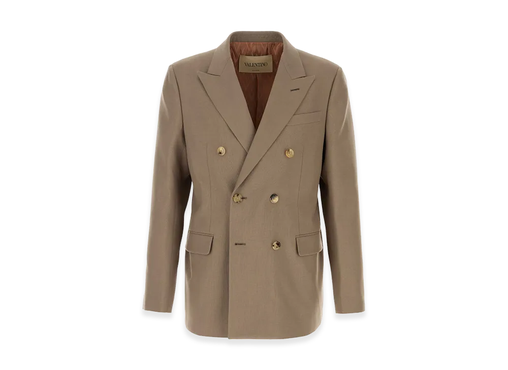 Valentino Wool Blazer "Brown/Cappuccino/Beige"