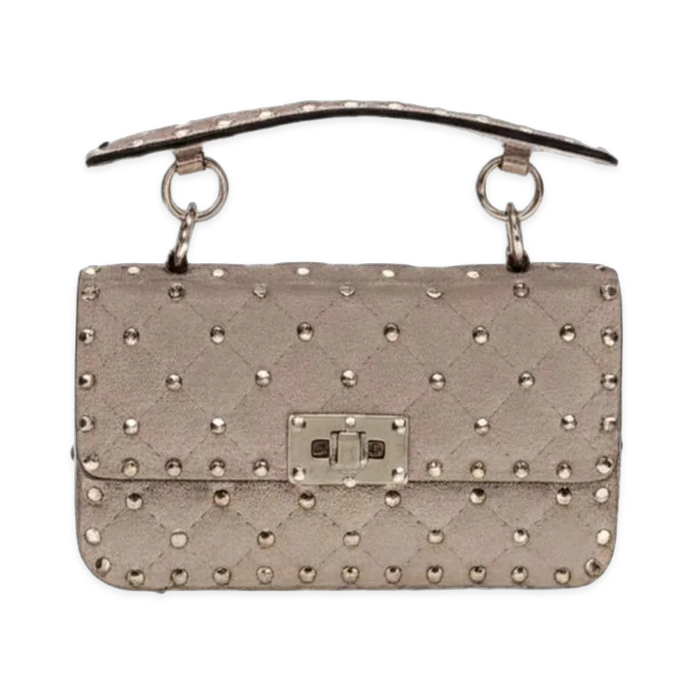Valentino Women's Rockstud Spike Mini Top Handle Bag "Powder Pink"