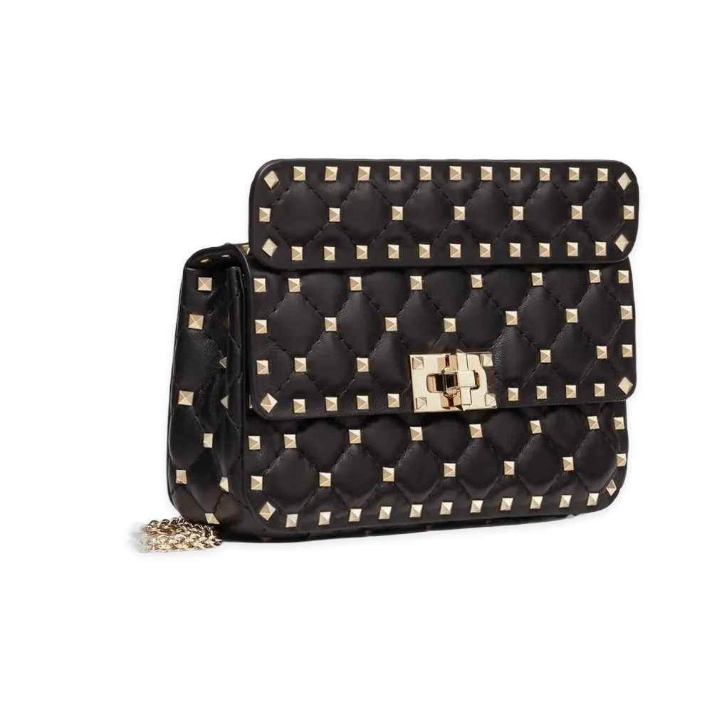 Valentino Women's Rockstud Spike Mini Top Handle Bag "Black"