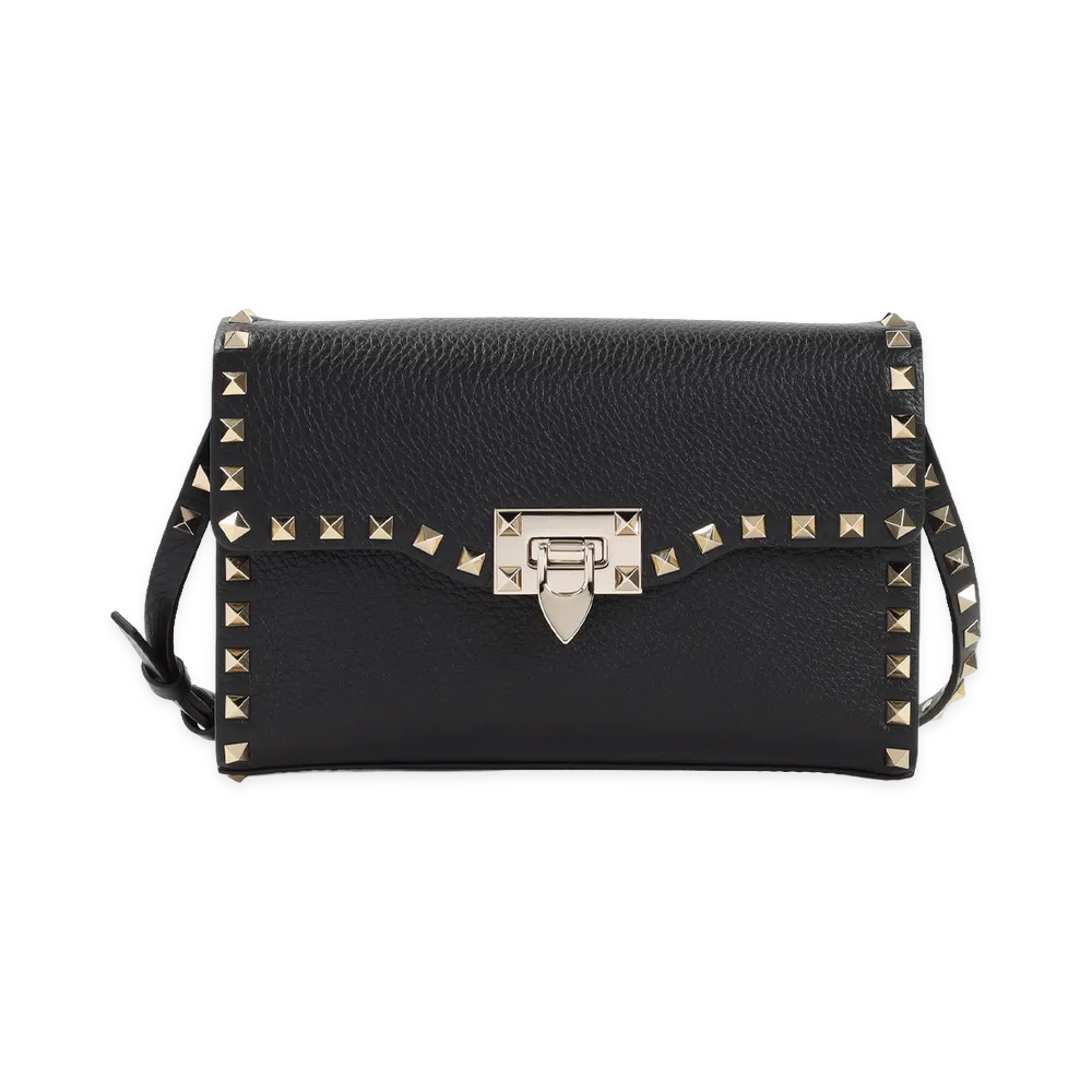 Valentino Women's Rockstud Small Shoulder Bag "Black"