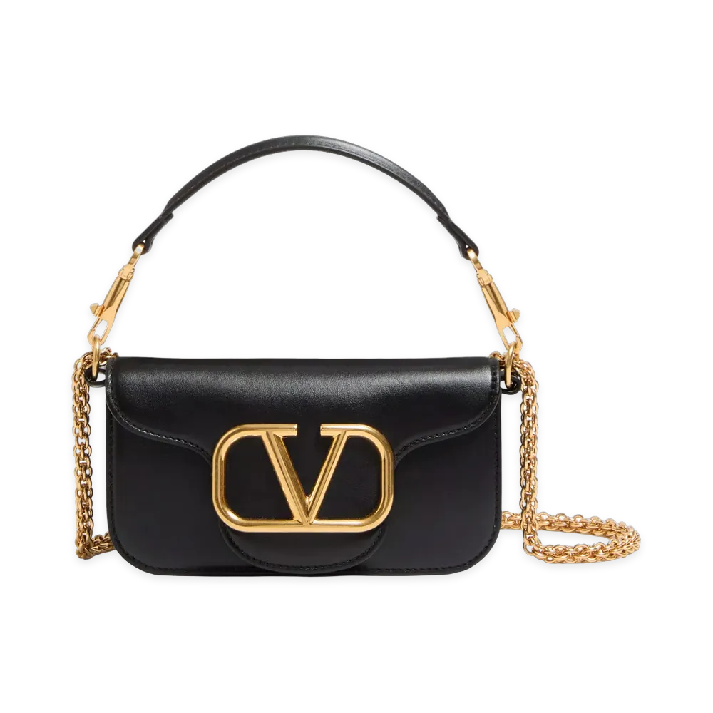 Valentino Women's Loco Small Shoulder Bag "Black/Gold"