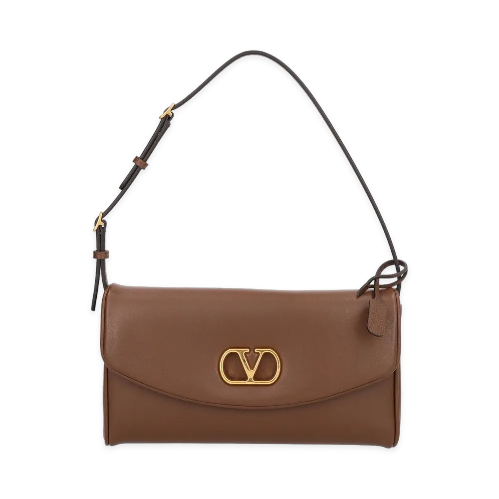 Valentino Women's Devain Leather Shoulder Bag "Brown"