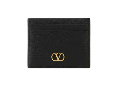 Valentino Women's Leather Card Holder "Black"