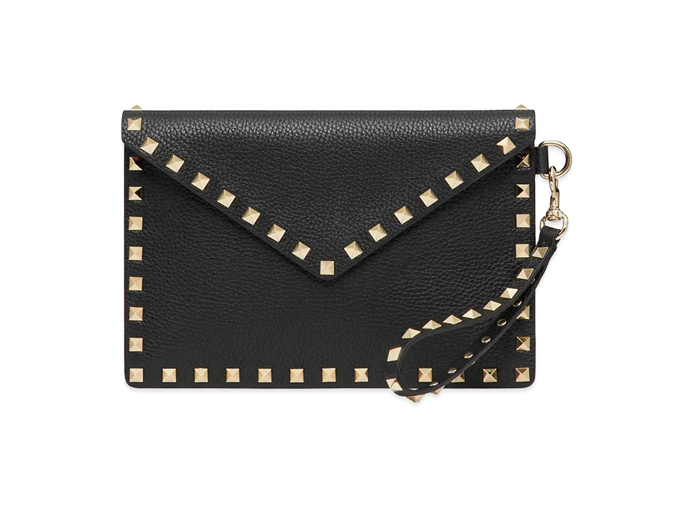 Valentino Women's Rockstud Pouch In Calfskin "Black"