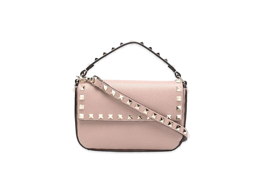 Valentino Women's Lilac Leather Rockstud Handbag "Purple"