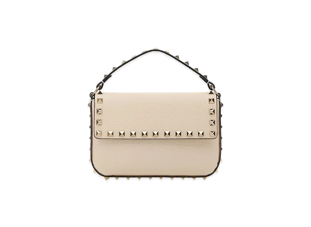 Valentino Women's Leather Rockstud Handbag "White/Ivory"