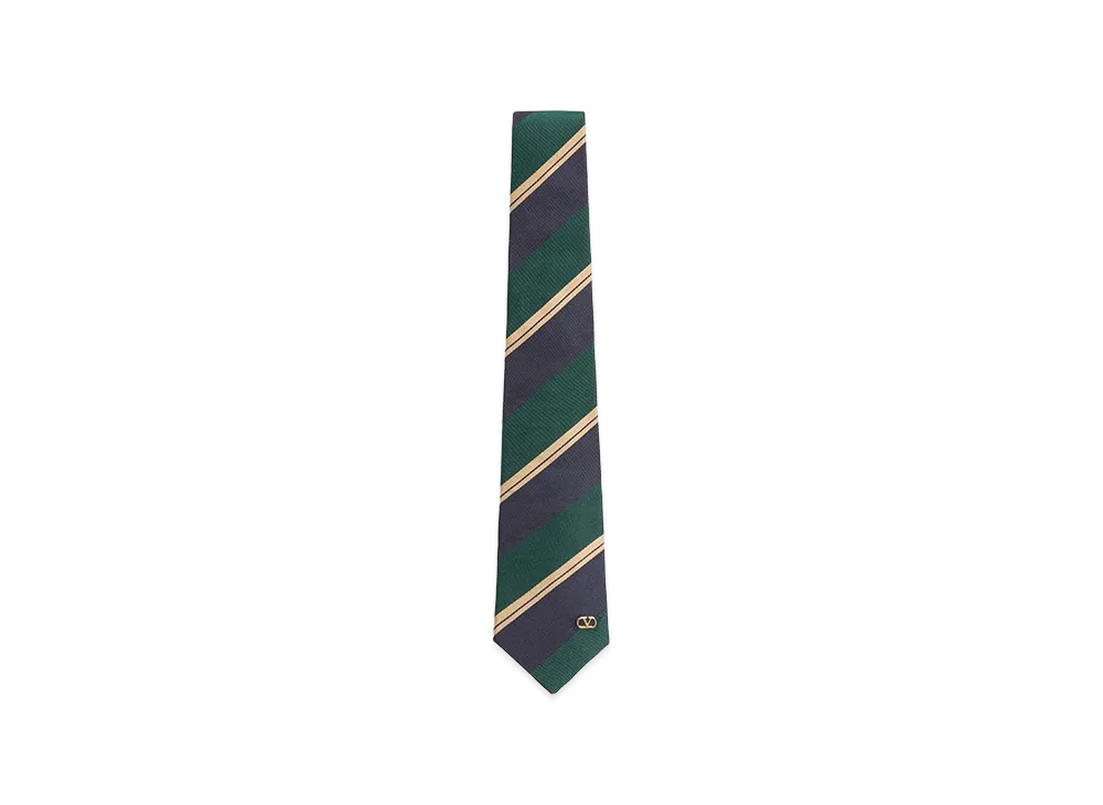 Valentino Embroidered Jacquard Tie "Stripped"