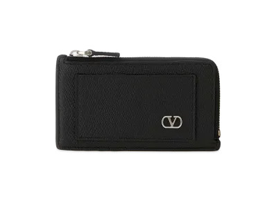 Valentino Leather Card Holder "Black"
